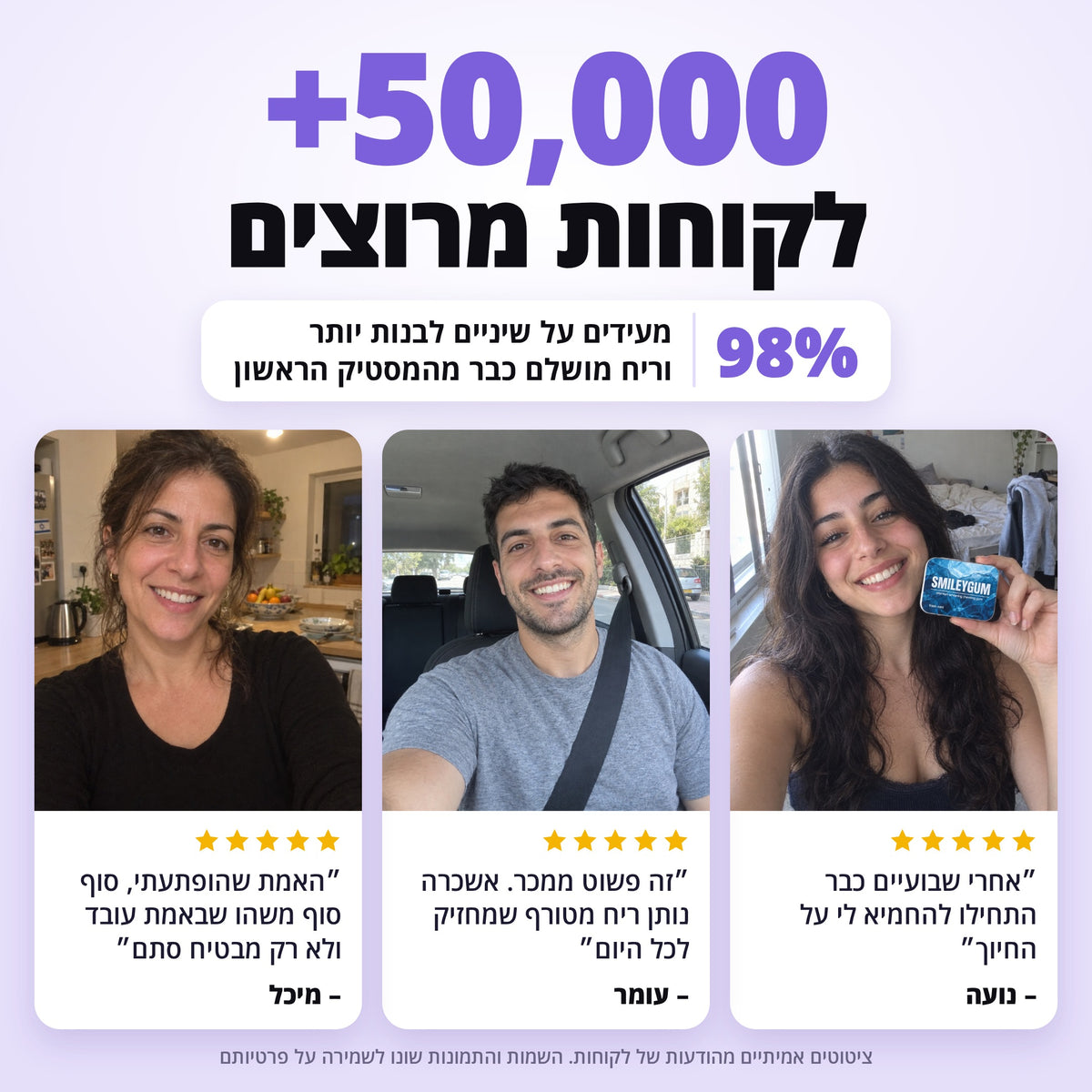 SmileyGum - מסטיקים פרימיום לחיוך בריא
