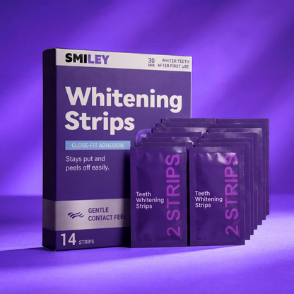 SmileyWhite™ - רצועות סגולות להלבנה מיידית